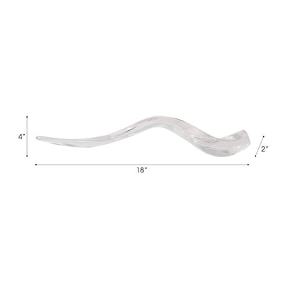 Sculpture - Clear Glass Fluid Sculpted Silhouette, 3 in.