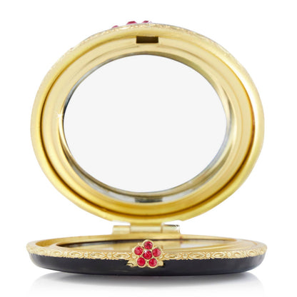 Jay Strongwater The Rolling Stones Compact Mirror, Crystal Gold-Finished