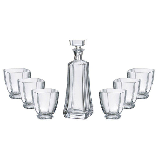 Barski Arezzo Glass Whiskey Decanter Set, 25 oz.
