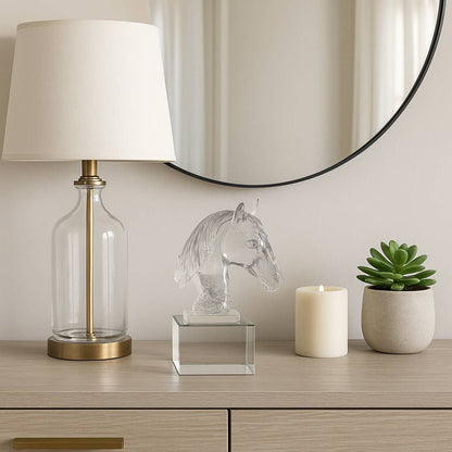 Decorative Object - Clear Crystal Elegant Horse, 10 in.