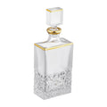 Nicolette Crystal Decanter with Gold Detail and Matte Finish, 25 oz.