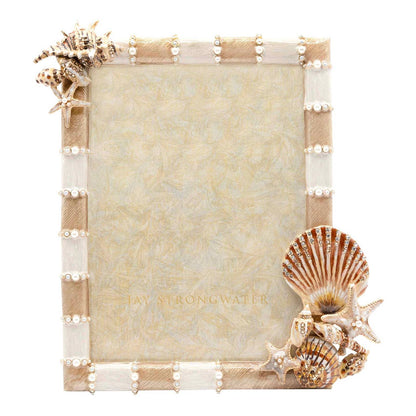 Jay Strongwater Dune Seashell 5" x 7" Crystal Enamel Picture Frame