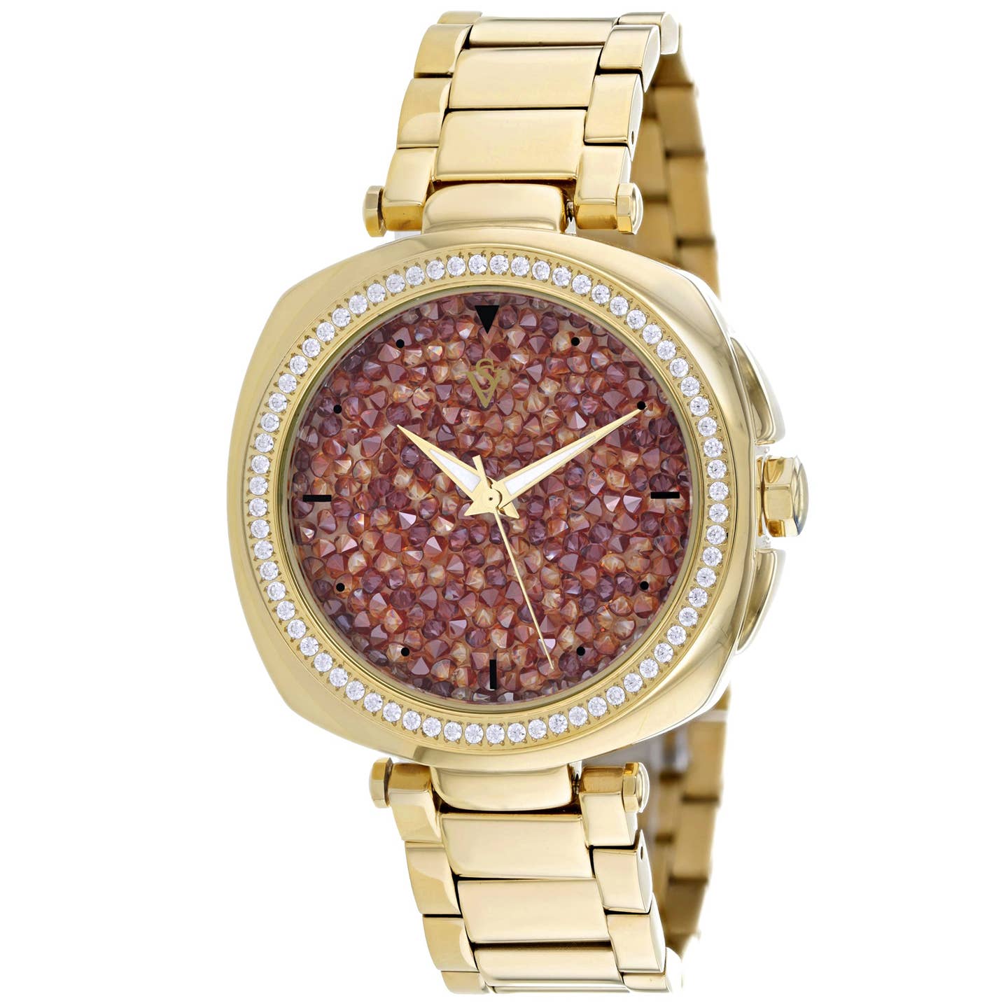 Christian Van Sant Mirabella Women's Quartz Watch, Orange Dial
