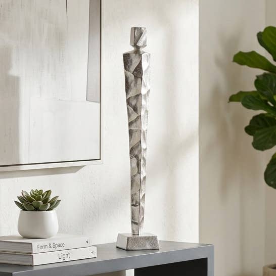 Decorative Sculpture - Silver Aluminum Statuary, 32 in.
