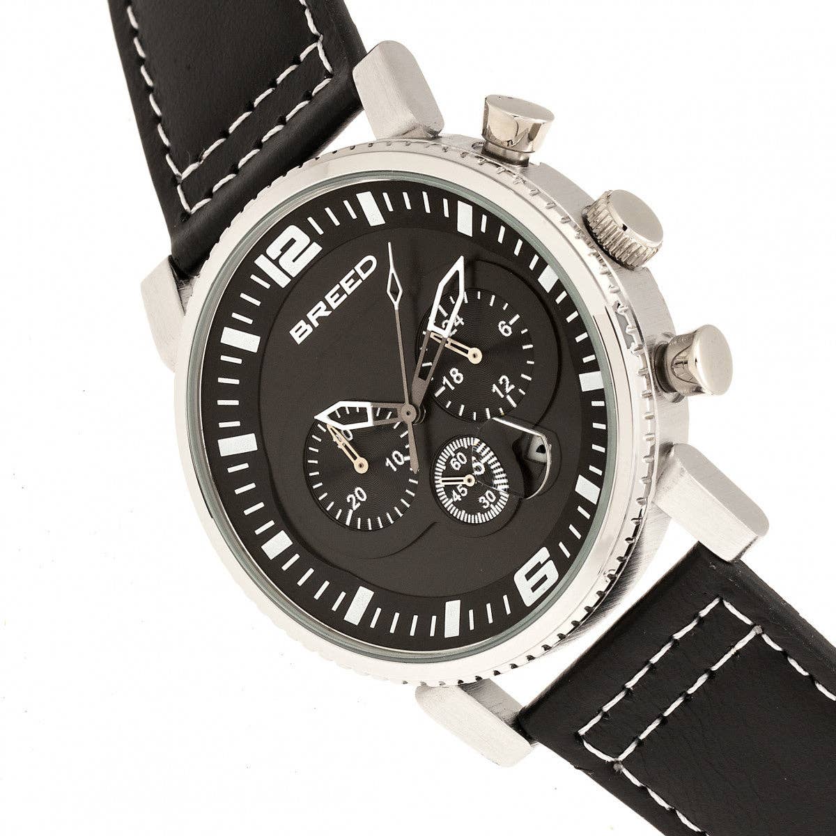 Breed Ryker Men's Quartz Chronograph Date Leather Watch