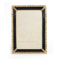 Jay Strongwater Lorraine Stone Edge 4" x 6" Crystal Enamel Picture Frame, Black