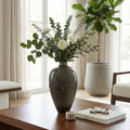 Decorative Vase - Brown Ceramic Textured Organic, 15 in.