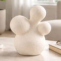 Decorative Object - Ivory Ceramic Minimalist Sphere, 9 in.