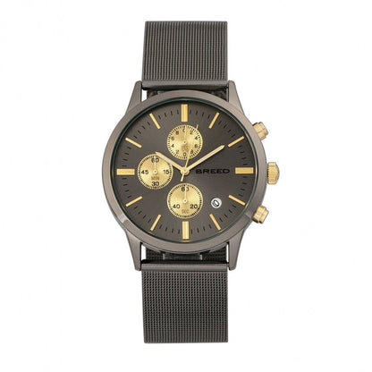 Breed Espinosa Men's Quartz Chronograph Date Mesh Bracelet Watch