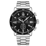 Stuhrling Original Dualmode 4040 Men's Quartz Chronograph Watch, 48mm, Black Case
