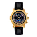 Authentic Heritor Legacy Men's Automatic Day-Date Leather Watch, Gold/Black