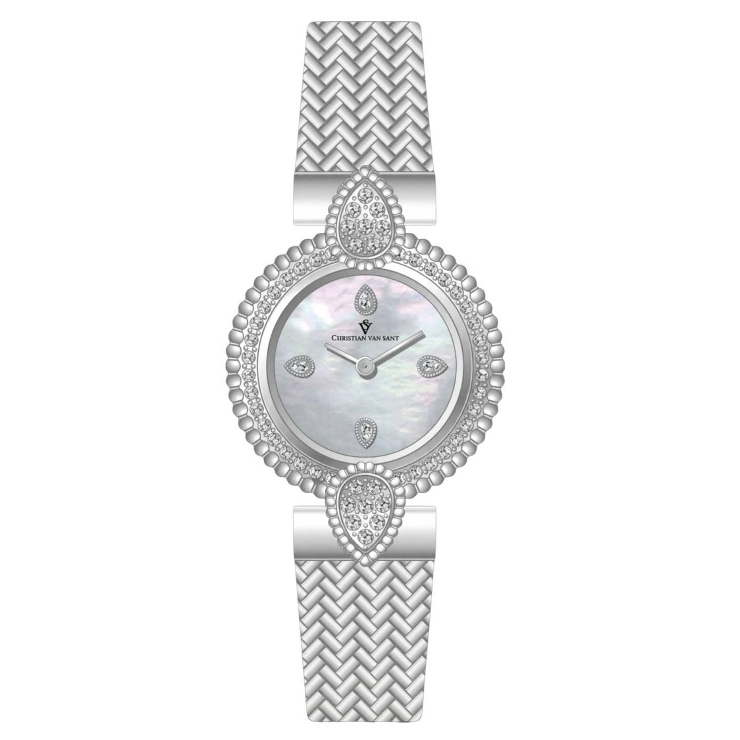 Christian Van Sant Valor Women's Automatic Watch, Silver Dial