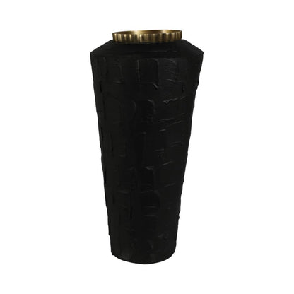 Decorative Vase - Black Ceramic Large Textured, 27 in.