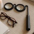 Sculpture - Black Marble Handle Magnifying Glasses, 7 in.