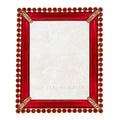 Jay Strongwater Emilia Stone Edge Rose 3" x 4" Crystal Enamel Picture Frame, Ruby