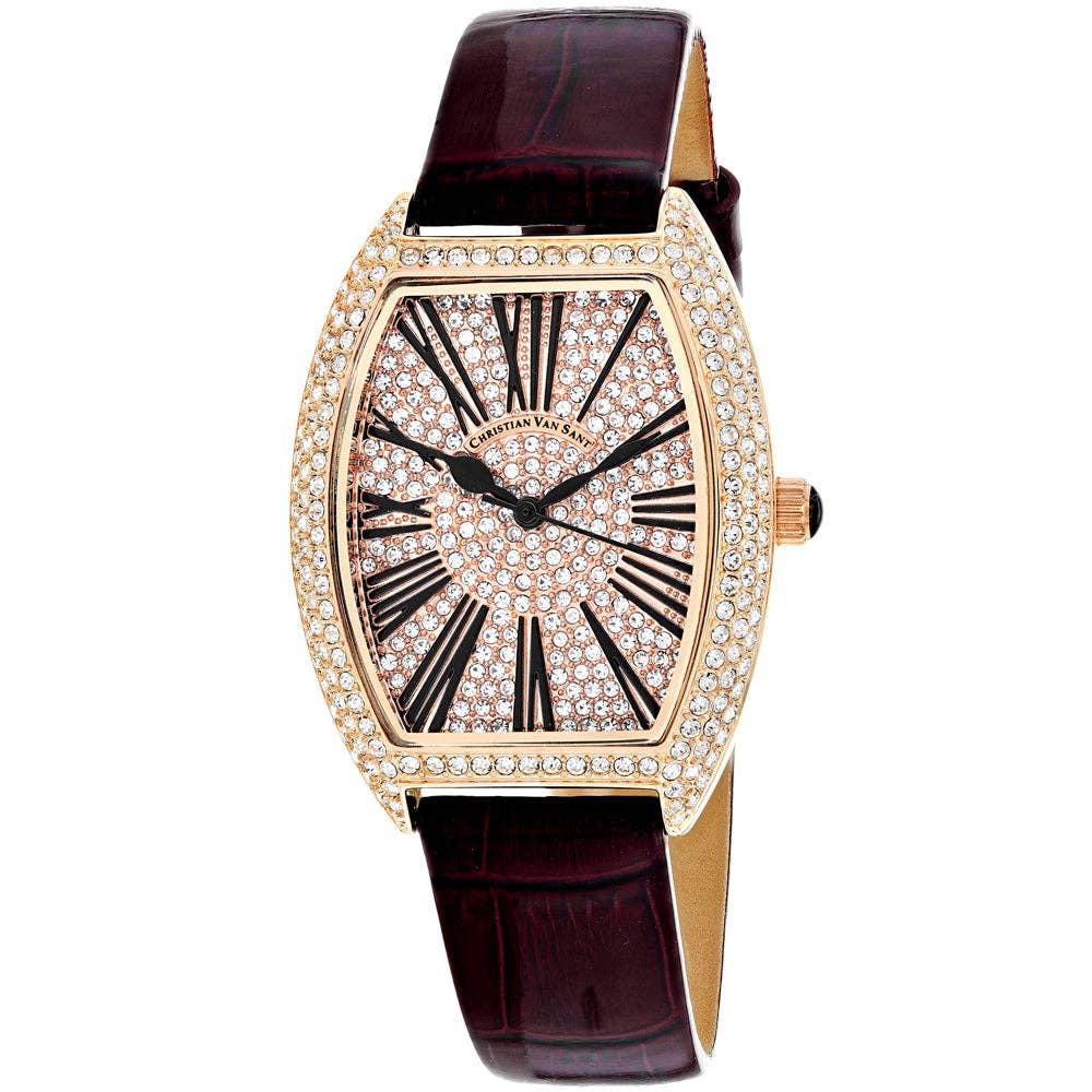 Christian Van Sant Chic Women's Quartz Watch, Rose Gold Dial