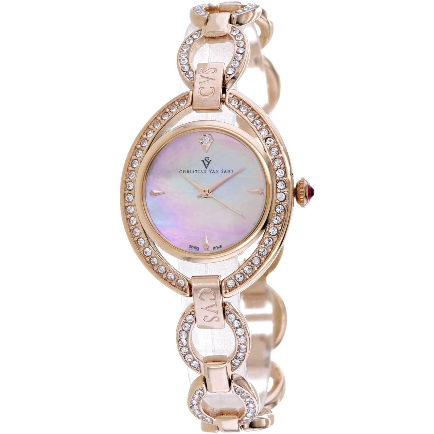 Christian Van Sant Stella Women's Quartz Watch, Pink Dial