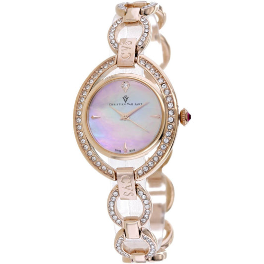 Christian Van Sant Stella Women's Quartz Watch, Pink Dial