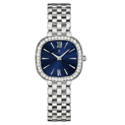Christian Van Sant Rivoli Women's Quartz Watch, Blue Dial