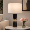 Table Lamp - Black/White Marble Modern Silhouette, 27 in.
