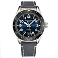 Stuhrling Original 3993 Men's Quartz Watch, 42mm, Blue Dial, Black Bezel