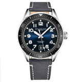 Stuhrling Original 3993 Men's Quartz Watch, 42mm, Blue Dial, Black Bezel