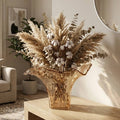 Decorative Vase - Brown Italian Glass Wide Wavy Rim, 12 in.