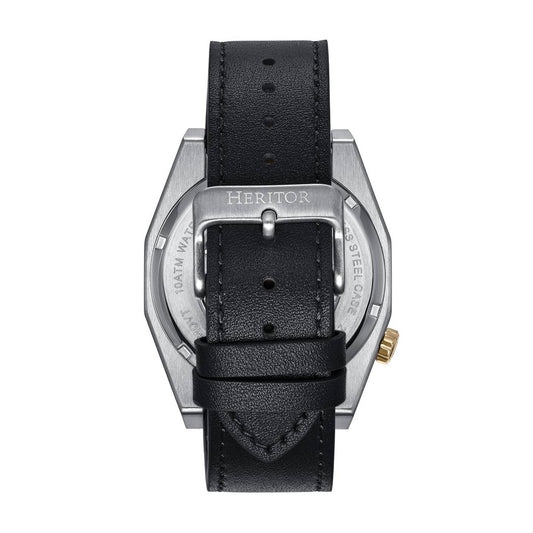 Heritor Amadeus Men's Automatic Semi-Skeleton Leather Watch, Style HERHS3403