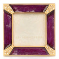 Jay Strongwater Leland Pavé Corner 2" Swarovski Crystal Enamel Picture Frame, Bouquet