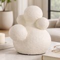 Decorative Object - Ivory Ceramic Minimalist Sphere, 10 in.