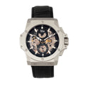 Reign Commodus Men's Automatic Skeleton Leather Watch