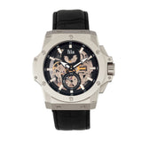 Reign Commodus Men's Automatic Skeleton Leather Watch