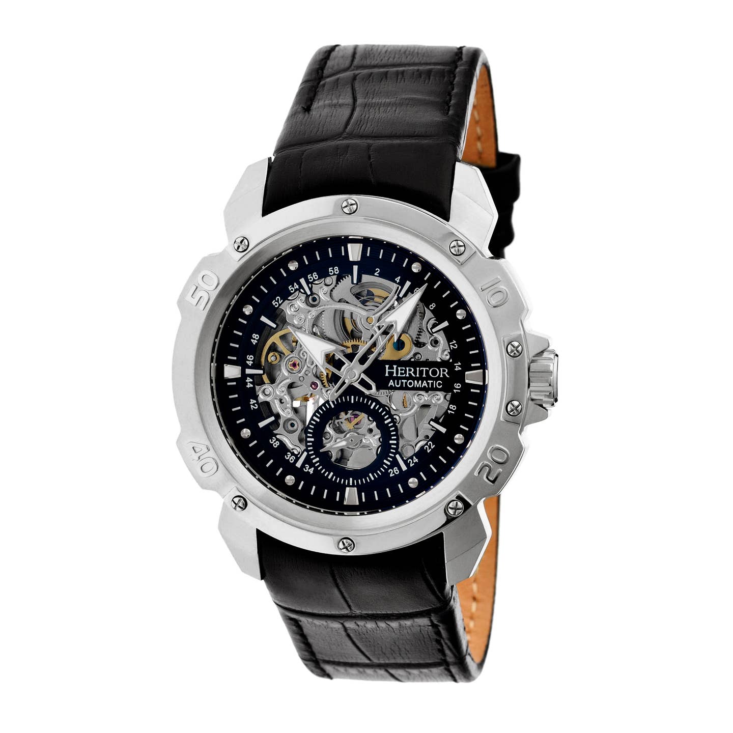 Heritor Conrad Men's Automatic Skeleton Leather Watch, Style HERHR2504