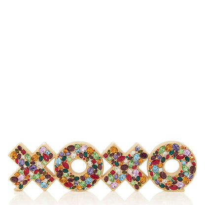 Jay Strongwater Avery Xoxo Swarovski Crystal Enamel Gold-Finished Tabletop Object