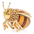 Jay Strongwater Winnie Honey Bee Decorative Box, Pink Swarovski Crystal Enamel Gold-Finished