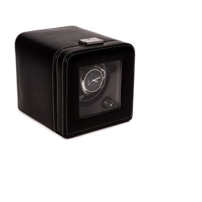 Bey-Berk Executive Automatic Watch Winder – Black Leather