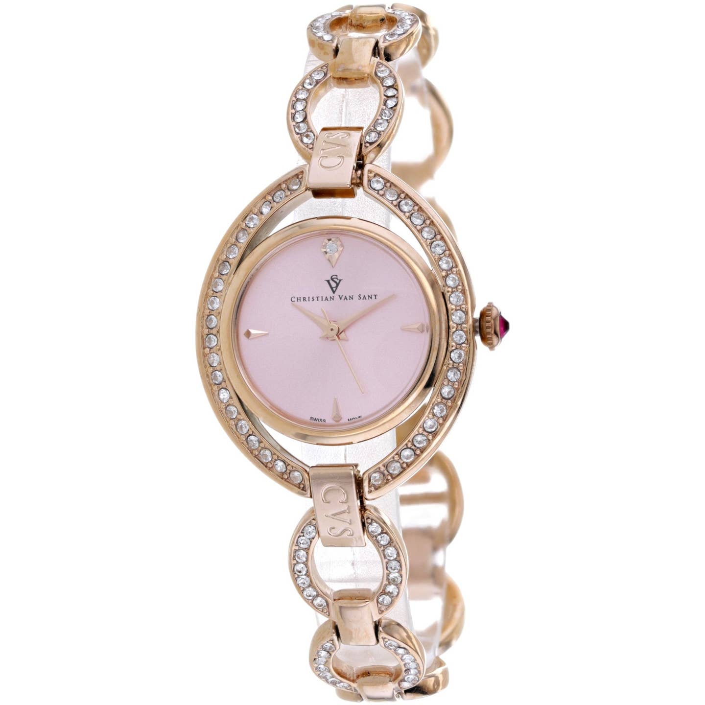 Christian Van Sant Stella Women's Quartz Watch, Rose Gold Dial