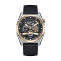 Authentic Heritor Amadeus Men's Automatic Semi-Skeleton Leather Watch, Style HERHS3403