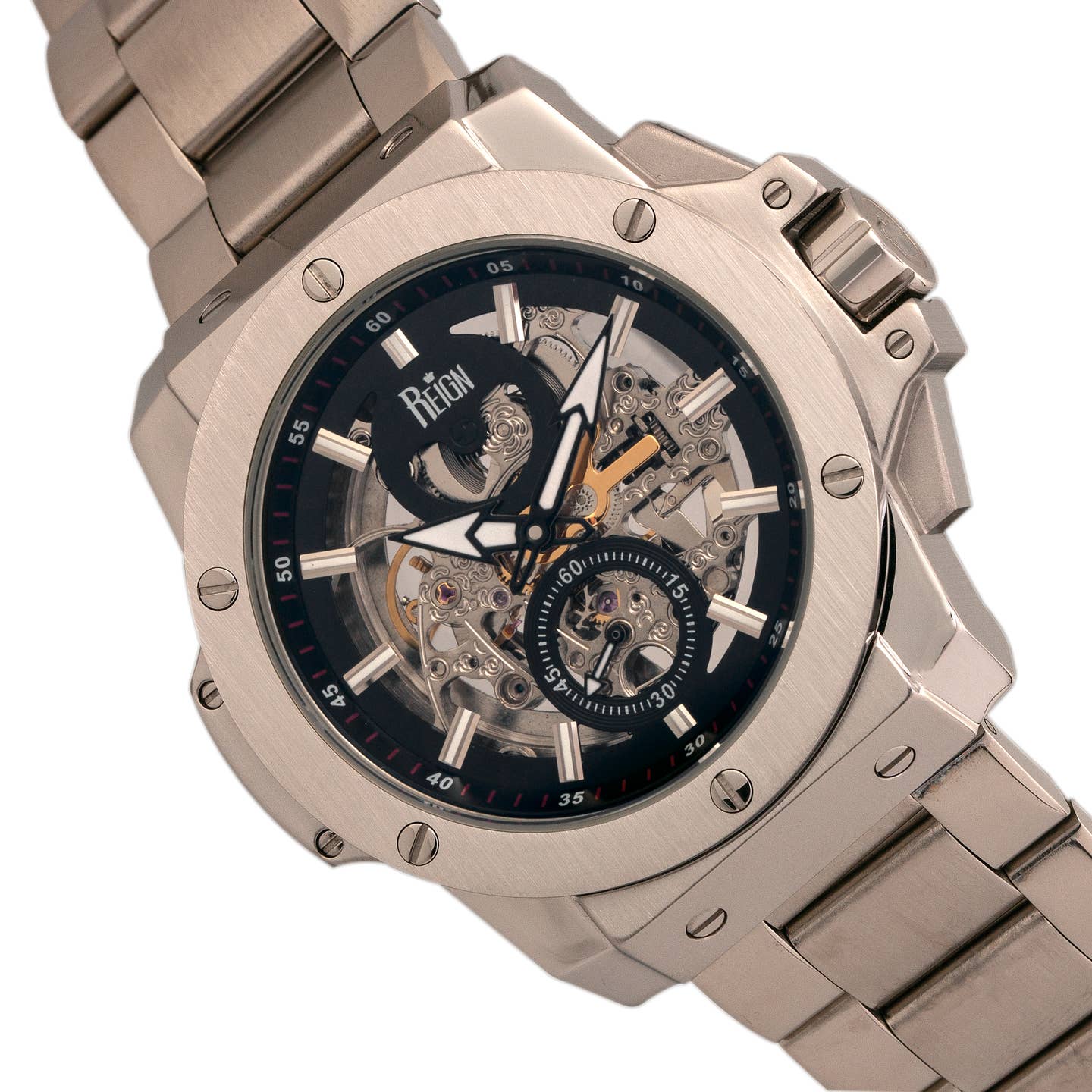 Reign Commodus Men's Automatic Skeleton Bracelet Watch