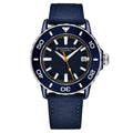Stuhrling Original Explorer Men's Quartz Diver Watch, 40mm, Navy Dial, Navy Nylon Strap