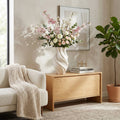 Decorative Vase - Ivory Ceramic Medium Wavy Finish, 20 in.