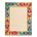 Jay Strongwater Abaculus Pyramid 3" x 4" Enamel Gold-Finished Picture Frame, Rainbow