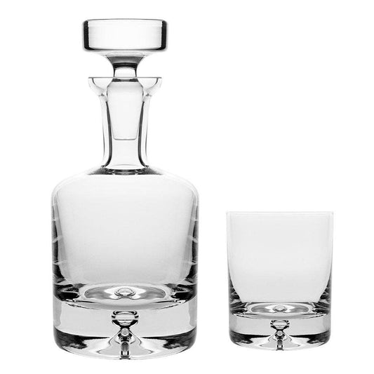 Glass Whiskey Decanter Set, Decanter: 25 oz.; DOF glasses: 9.5 oz.