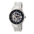 Authentic Heritor Ryder Men's Automatic Skeleton Bracelet Watch, Silver/Black