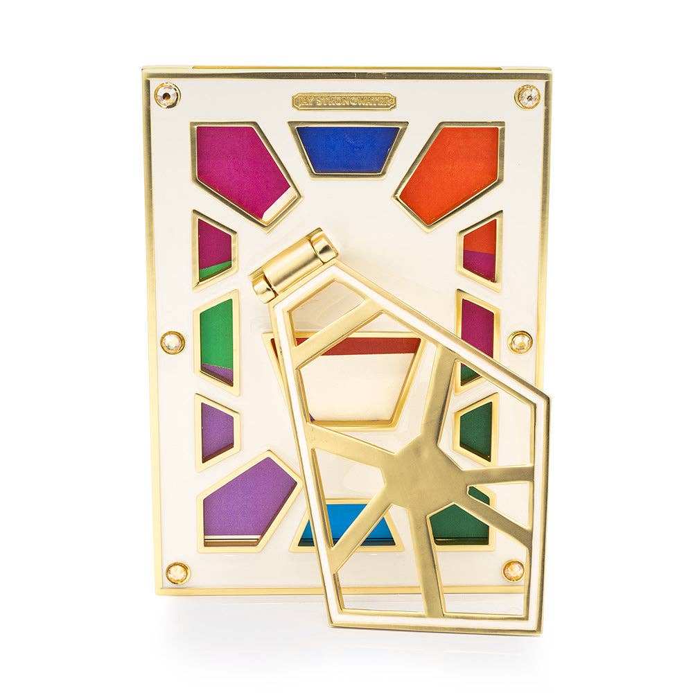Jay Strongwater Lavinia Pavé 4" x 6" Crystal Enamel Picture Frame, Rainbow
