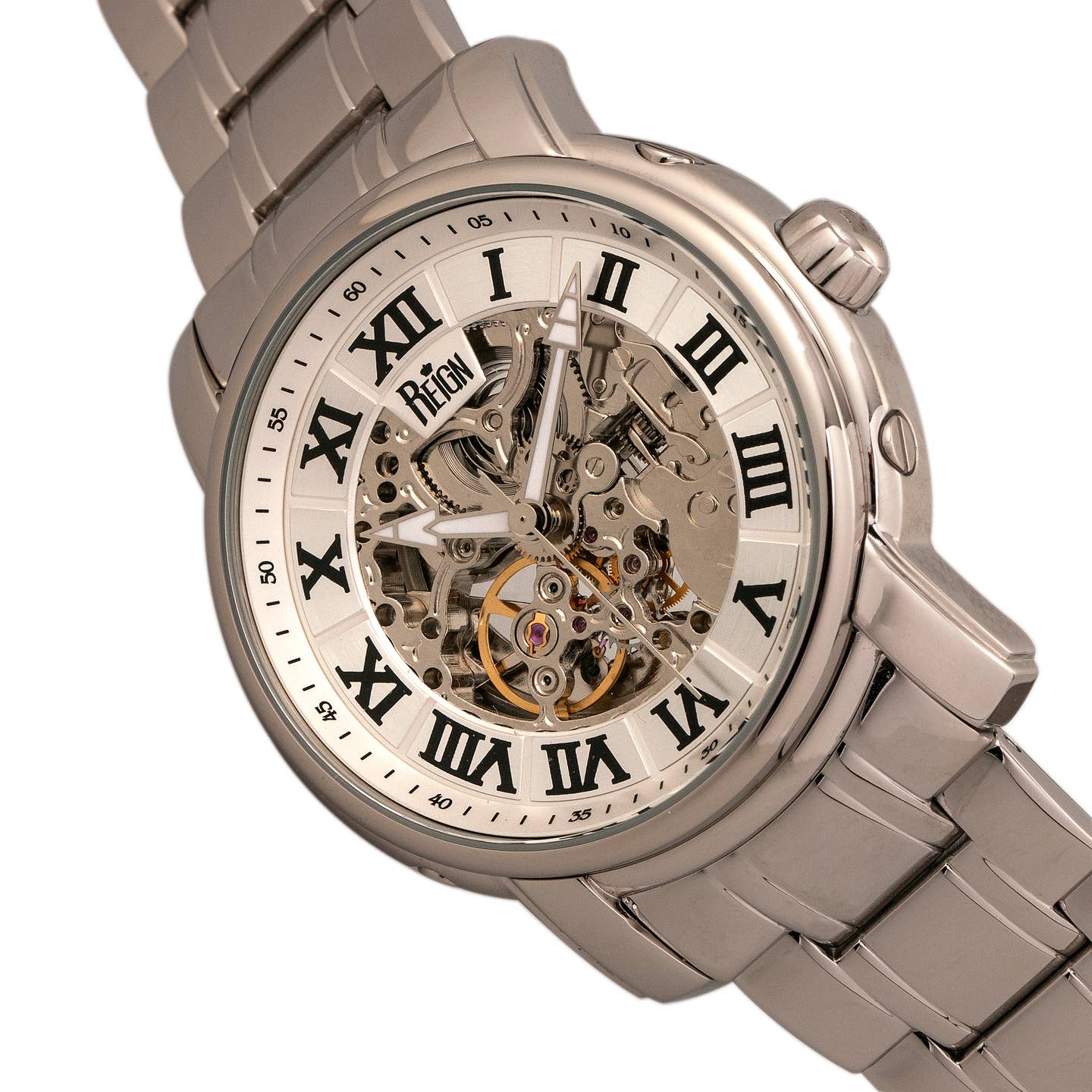 Reign Kahn Men's Automatic Skeleton Bracelet Watch
