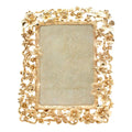 Jay Strongwater Leartes Composition Floral 4" x 6" Gold-Finished Picture Frame, Gold