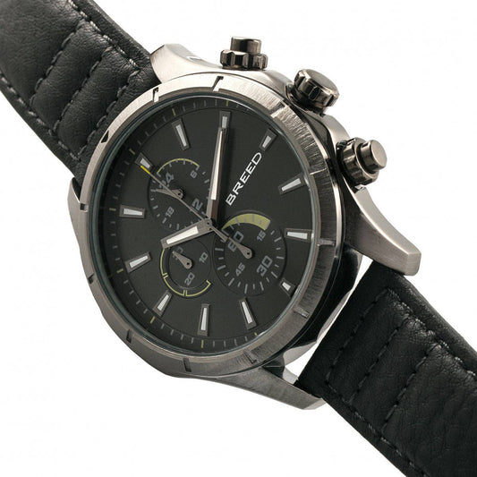 Breed Lacroix Men's Quartz Chronograph Leather Watch
