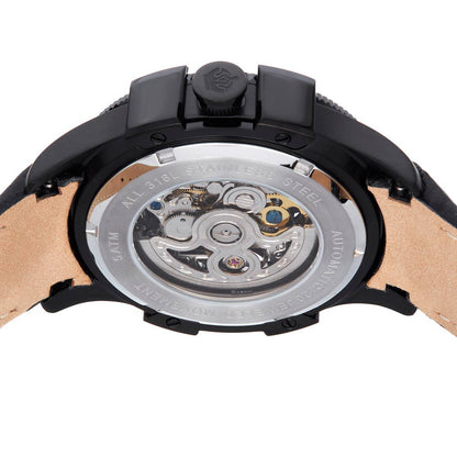 Reign Solstice Men's Automatic Skeleton Leather Watch