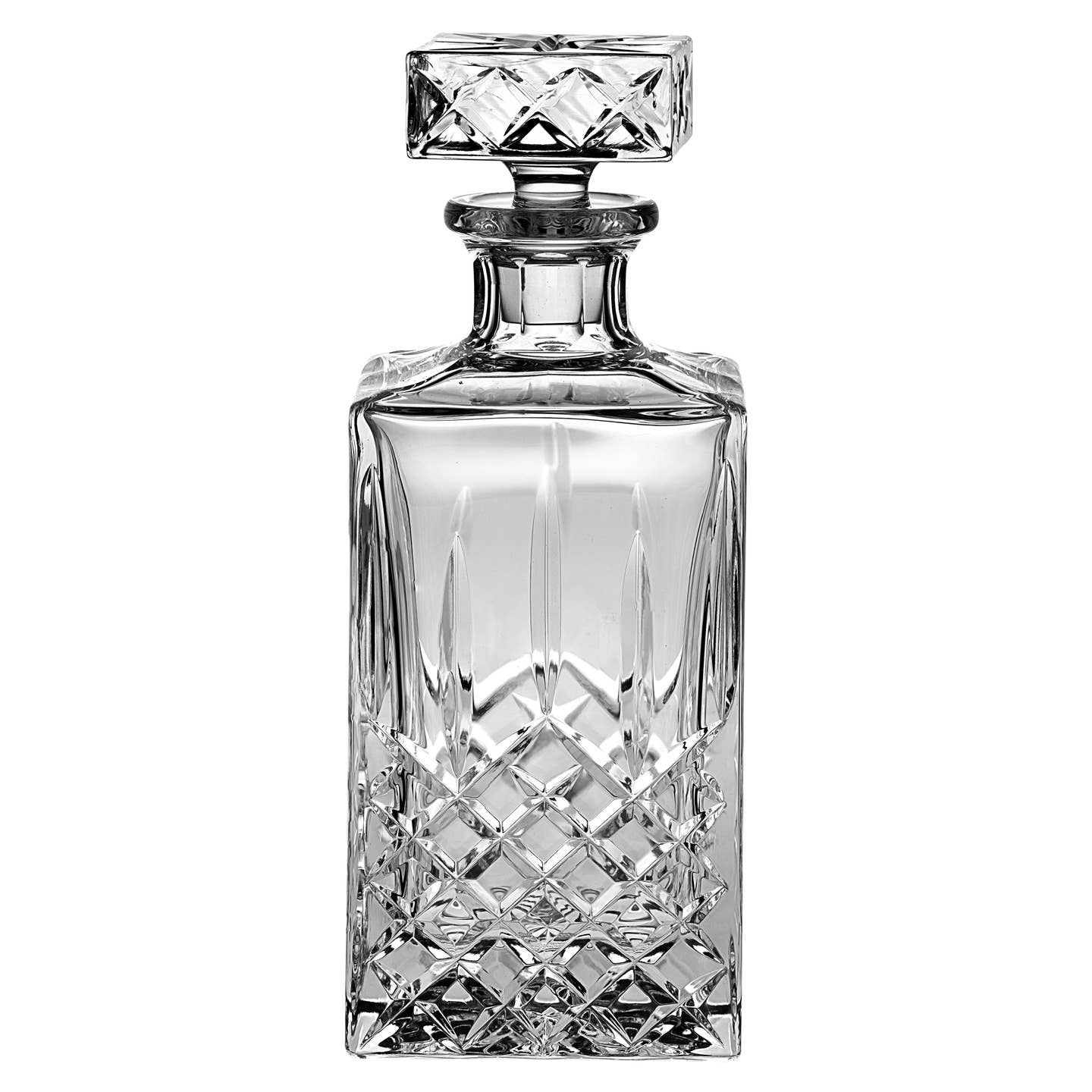 Barski Plaza Crystal Square Crystal Decanter, 30 oz.